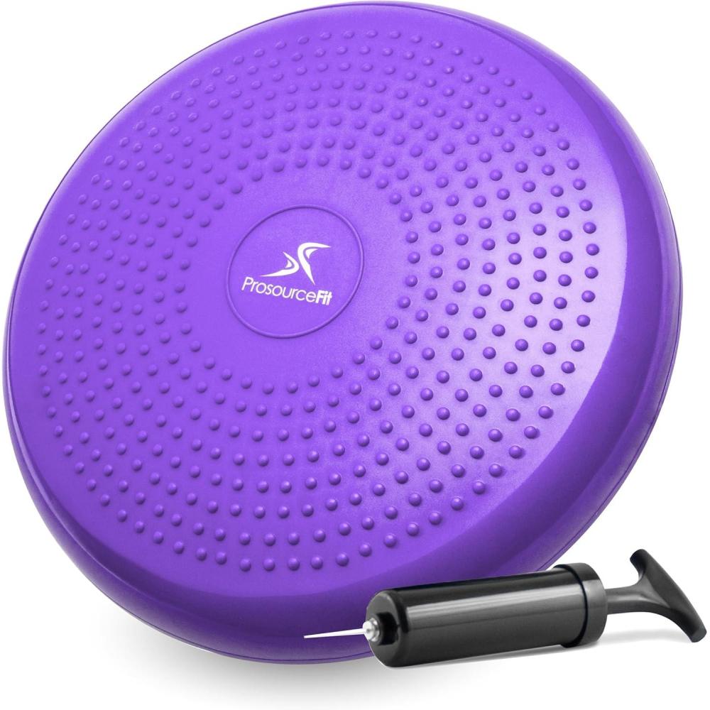 image:imageProsourceFit Core Balance Disc Trainer 14 Diameter with Pump for Improving Posture Fitness StabilityPurple
