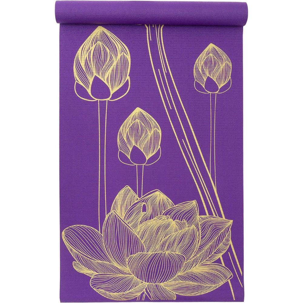 image:imageProsourceFit Mandala Yoga Mat 316 5mm Thick Workout Surface with Exclusive Printed Designs for Stylish Comfort Stability and Balance NonSlip Option for Yoga and PilatesFloret Purple