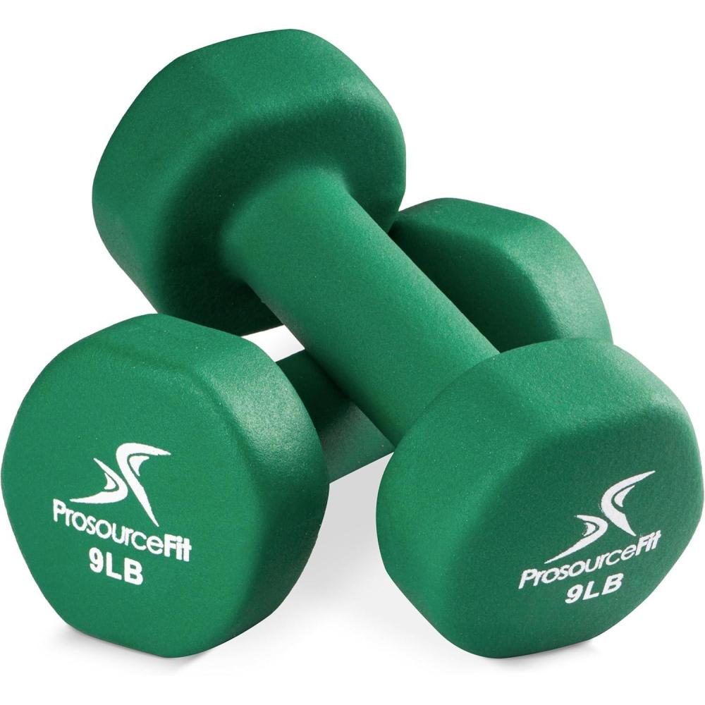 image:imageProsourceFit Neoprene Dumbbell Coated for NonSlip GripGreen9lb