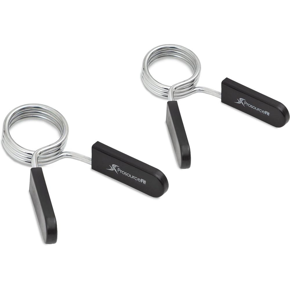 image:imageProsourceFit Olympic Barbell Spring Clip Collar 2inch Pair with EasyGrip Handles for WeightliftingPowerlifting and Strength Training