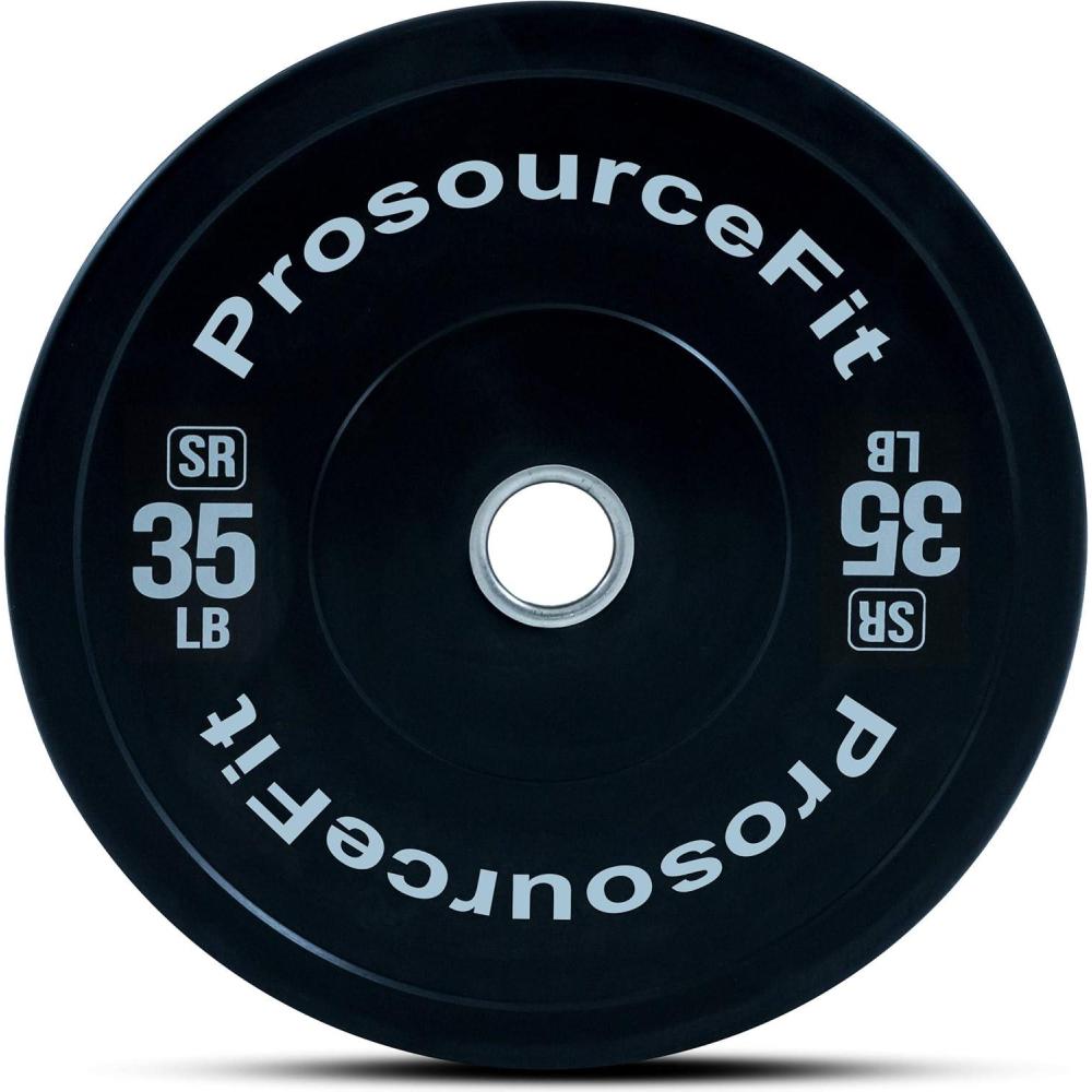 image:imageProsourceFit Solid Rubber Bumper Plates Sold Individually with Steel Insert for Strength Training and Cross Conditioning Power Lifting35lb