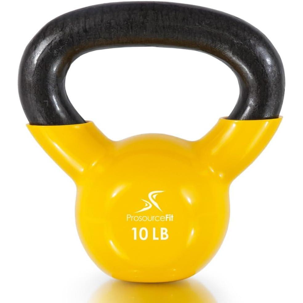 image:imageProsourceFit Vinyl Coated Cast Iron Kettlebells for Full Body Fitness WorkoutsYellow