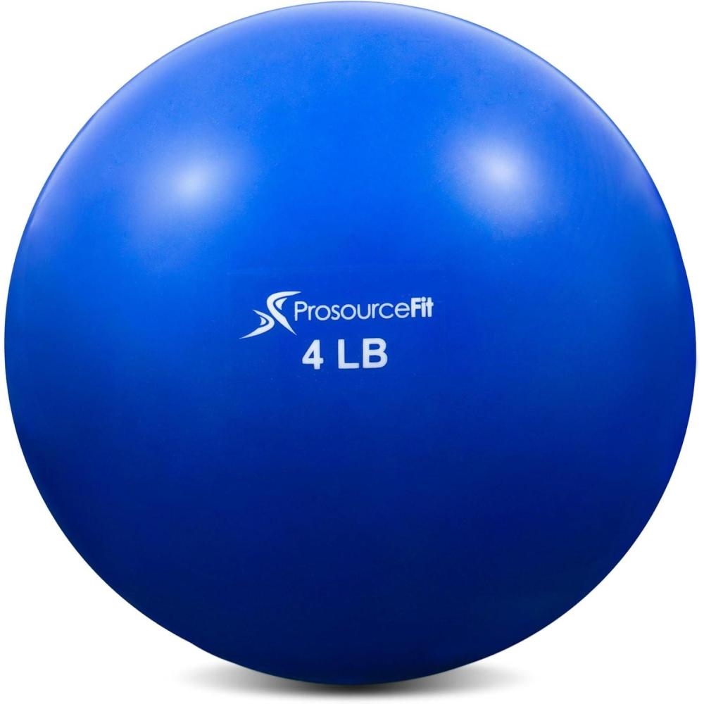 image:imageProsourceFit Weighted Toning Exercise Balls for Pilates Yoga Strength Training and Physical Therapy 2 lb to 8 lb Color CodedBlue 4lb