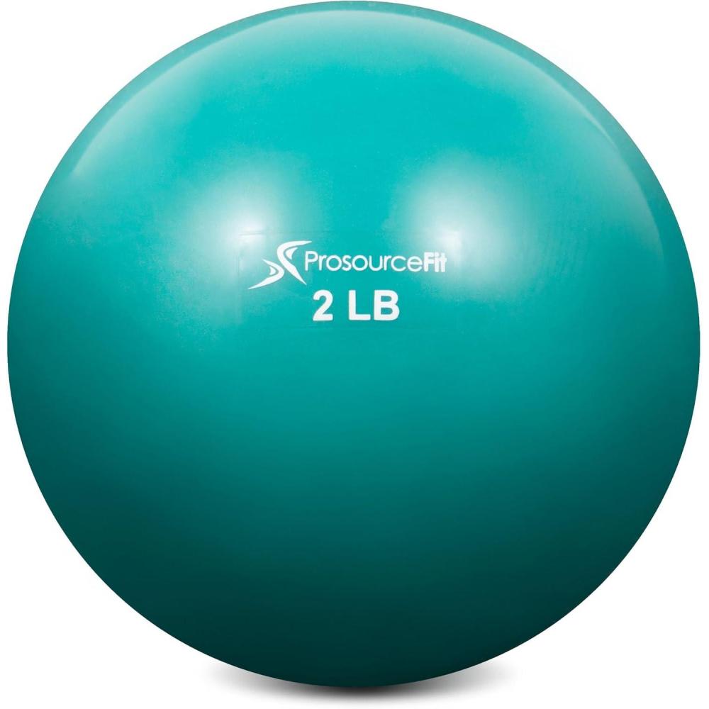 image:imageProsourceFit Weighted Toning Exercise Balls for Pilates Yoga Strength Training and Physical Therapy 2 lb to 8 lb Color CodedGreen 2lb