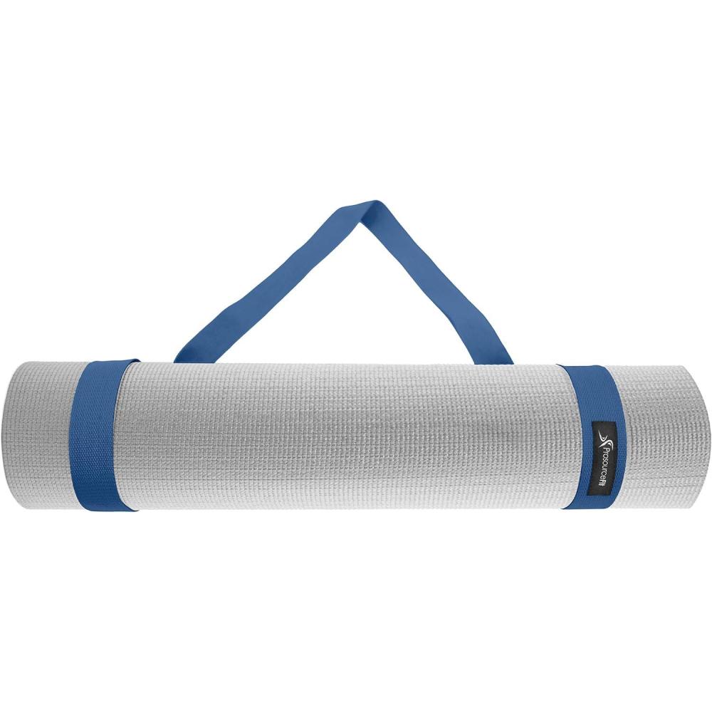 image:imageProsourceFit Yoga Mat Carrying Sling Easy Adjustable Carry Strap 60 Long Cotton 5 Colors to Choose FromNavy