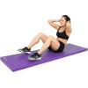 ProSource Tri-Fold Folding Thick Exercise Mat 6’x2’ with Carrying Handles for MMA, Gymnastics, Stretching, Core Workouts(Purple)