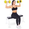 ProsourceFit Adjustable Dumbbell & Barbell Weight Set, 2-in-1 Free Weights Available, Home Gym Equipment(Yellow 22lb)