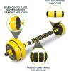 ProsourceFit Adjustable Dumbbell & Barbell Weight Set, 2-in-1 Free Weights Available, Home Gym Equipment(Yellow 22lb)