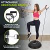 ProsourceFit Balance Trainer Stability Exercise Half Ball with Resistance Bands and Pump for Yoga Aerobics Home Gym Workout(Black)