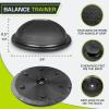 ProsourceFit Balance Trainer Stability Exercise Half Ball with Resistance Bands and Pump for Yoga Aerobics Home Gym Workout(Black)