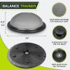 ProsourceFit Balance Trainer Stability Exercise Half Ball with Resistance Bands and Pump for Yoga Aerobics Home Gym Workout(Grey)
