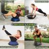 ProsourceFit Balance Trainer Stability Exercise Half Ball with Resistance Bands and Pump for Yoga Aerobics Home Gym Workout(Grey)