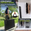 ProsourceFit Bi-Fold Folding Thick Exercise Mat 6’x2’ with Carrying Handles for MMA, Gymnastics Core Workouts(Black)