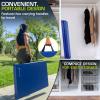ProsourceFit Bi-Fold Folding Thick Exercise Mat 6’x2’ with Carrying Handles for MMA, Gymnastics Core Workouts(Blue)