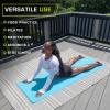 ProsourceFit Classic Yoga Mat 1/8” (3mm) Thick, Extra Long 72-Inch Lightweight Fitness Mat with Non-Slip Grip for Yoga, Pilates, Exercise(Aqua)