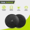ProsourceFit Core Balance Disc Trainer, 14” Diameter with Pump for Improving Posture, Fitness, Stability(Black)