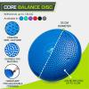 ProsourceFit Core Balance Disc Trainer, 14” Diameter with Pump for Improving Posture, Fitness, Stability(Blue)