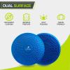 ProsourceFit Core Balance Disc Trainer, 14” Diameter with Pump for Improving Posture, Fitness, Stability(Blue)