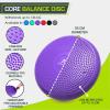 ProsourceFit Core Balance Disc Trainer, 14” Diameter with Pump for Improving Posture, Fitness, Stability(Purple)