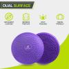 ProsourceFit Core Balance Disc Trainer, 14” Diameter with Pump for Improving Posture, Fitness, Stability(Purple)