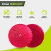 ProsourceFit Core Balance Disc Trainer, 14” Diameter with Pump for Improving Posture, Fitness, Stability(Red)