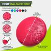 ProsourceFit Core Balance Disc Trainer, 14” Diameter with Pump for Improving Posture, Fitness, Stability(Red)
