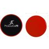 ProsourceFit Core Sliding Exercise Discs, Dual-Sided Sliders for Use on Any Surface at Home or Gym for Full-Body Workouts, Set of 2(Red)
