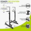 ProsourceFit Dip Stand Station, Heavy Duty Ultimate Body Press Bar with Safety Connector for Tricep Dips(Black)
