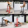ProsourceFit Dip Stand Station, Heavy Duty Ultimate Body Press Bar with Safety Connector for Tricep Dips(Black)