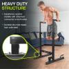 ProsourceFit Dip Stand Station, Heavy Duty Ultimate Body Press Bar with Safety Connector for Tricep Dips(Black)