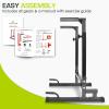 ProsourceFit Dip Stand Station, Heavy Duty Ultimate Body Press Bar with Safety Connector for Tricep Dips(Black)