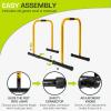 ProsourceFit Dip Stand Station, Heavy Duty Ultimate Body Press Bar with Safety Connector for Tricep Dips(Yellow)