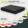 ProsourceFit Exercise Balance Pad, Non-Slip Cushioned Foam Mat & Knee Pad for Fitness and Stability Training, Yoga, Physical Therapy(Black)
