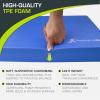 ProsourceFit Exercise Balance Pad, Non-Slip Cushioned Foam Mat & Knee Pad for Fitness and Stability Training, Yoga, Physical Therapy(Blue)