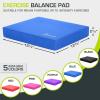 ProsourceFit Exercise Balance Pad, Non-Slip Cushioned Foam Mat & Knee Pad for Fitness and Stability Training, Yoga, Physical Therapy(Blue)