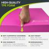 ProsourceFit Exercise Balance Pad, Non-Slip Cushioned Foam Mat & Knee Pad for Fitness and Stability Training, Yoga, Physical Therapy(Pink)