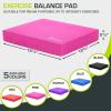 ProsourceFit Exercise Balance Pad, Non-Slip Cushioned Foam Mat & Knee Pad for Fitness and Stability Training, Yoga, Physical Therapy(Pink)