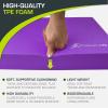 ProsourceFit Exercise Balance Pad, Non-Slip Cushioned Foam Mat & Knee Pad for Fitness and Stability Training, Yoga, Physical Therapy(Purple)