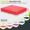 ProsourceFit Exercise Balance Pad, Non-Slip Cushioned Foam Mat & Knee Pad for Fitness and Stability Training, Yoga, Physical Therapy(Red)