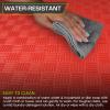 ProsourceFit Exercise Puzzle Mat ½-in, Checkered EVA Foam Floor Tiles w/Non-Slip Texture, Gym Mat w/Interlocking Foam Tiles for Adjustable Surface, Shock Absorbing, Waterproof Gym Flooring, Red(Red – 1/2 Inch – 6 Tiles – 24 Sq Ft)