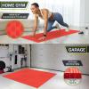 ProsourceFit Exercise Puzzle Mat ½-in, Checkered EVA Foam Floor Tiles w/Non-Slip Texture, Gym Mat w/Interlocking Foam Tiles for Adjustable Surface, Shock Absorbing, Waterproof Gym Flooring, Red(Red – 1/2 Inch – 6 Tiles – 24 Sq Ft)