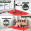 ProsourceFit Exercise Puzzle Mat ½-in, Checkered EVA Foam Floor Tiles w/Non-Slip Texture, Gym Mat w/Interlocking Foam Tiles for Adjustable Surface, Shock Absorbing, Waterproof Gym Flooring, Red(Red – 1/2 Inch – 6 Tiles – 24 Sq Ft)