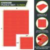 ProsourceFit Exercise Puzzle Mat ½-in, Checkered EVA Foam Floor Tiles w/Non-Slip Texture, Gym Mat w/Interlocking Foam Tiles for Adjustable Surface, Shock Absorbing, Waterproof Gym Flooring, Red(Red – 1/2 Inch – 6 Tiles – 24 Sq Ft)