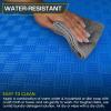 ProsourceFit Exercise Puzzle Mat ½-in, Checkered EVA Foam Floor Tiles w/Non-Slip Texture, Gym Mat w/Interlocking Foam Tiles for Adjustable Surface, Shock Absorbing, Waterproof Gym Flooring, Red(Blue – 1 Inch – 6 Tiles – 24 Sq Ft)