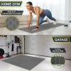 ProsourceFit Exercise Puzzle Mat ½-in, Checkered EVA Foam Floor Tiles w/Non-Slip Texture, Gym Mat w/Interlocking Foam Tiles for Adjustable Surface, Shock Absorbing, Waterproof Gym Flooring, Red(Grey – 1 Inch – 6 Tiles – 24 Sq Ft)