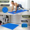 ProsourceFit Exercise Puzzle Mat ½-in, Checkered EVA Foam Floor Tiles w/Non-Slip Texture, Gym Mat w/Interlocking Foam Tiles for Adjustable Surface, Shock Absorbing, Waterproof Gym Flooring, Red(Blue – 1 Inch – 6 Tiles – 24 Sq Ft)