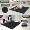 ProsourceFit Exercise Puzzle Mat ½-inch or 1-inch, Checkered EVA Foam Floor Tiles w/ Non-Slip Texture, Gym Mat with Interlocking Foam Tiles for Adjustable Surface, Available in 12, 24, or 36 SQ FT(Black – 1/2 Inch – 36 Tiles – 36 Sq Ft)