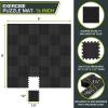 ProsourceFit Exercise Puzzle Mat ½-inch or 1-inch, Checkered EVA Foam Floor Tiles w/ Non-Slip Texture, Gym Mat with Interlocking Foam Tiles for Adjustable Surface, Available in 12, 24, or 36 SQ FT(Black – 1/2 Inch – 36 Tiles – 36 Sq Ft)