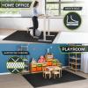 ProsourceFit Extra Thick Puzzle Exercise Mat ¾” and 1″, EVA Foam Interlocking Tiles for Protective, Cushioned Workout Flooring for Home and Gym Equipment(Black – 3/4 Inch – 96 Sq Ft – 24 Tiles)