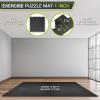 ProsourceFit Extra Thick Puzzle Exercise Mat ¾” and 1″, EVA Foam Interlocking Tiles for Protective, Cushioned Workout Flooring for Home and Gym Equipment(Black – 1 Inch – 72 Sq Ft – 18 Tiles)